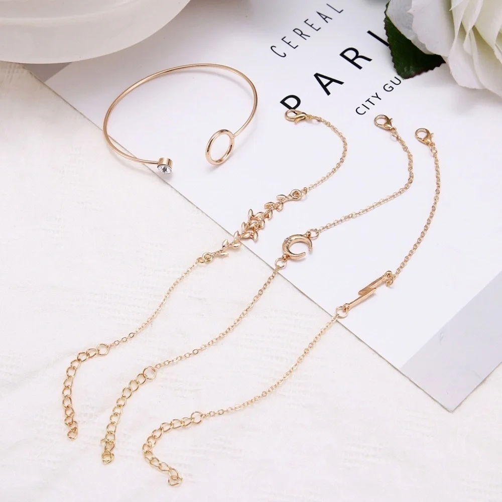 *AIRLIA* 4-Pc Gold Crescent Fashion Bracelet Set